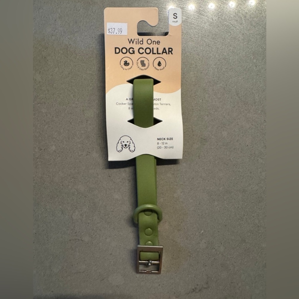 SOLD ‼️ Wild One Dog Collar - S - Moss Green